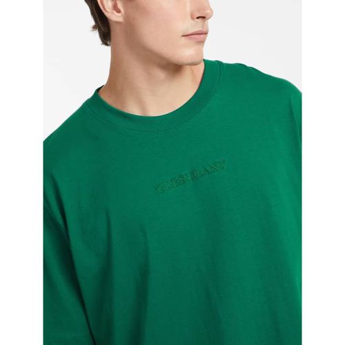 T-Shirt Con Logo Ricamato - Guess - Modalova