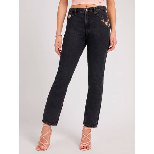 Jeans A Gamba Diritta Ricamati - Guess - Modalova