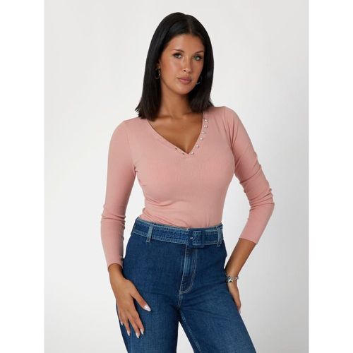 Top In Maglia A Costine - Guess - Modalova