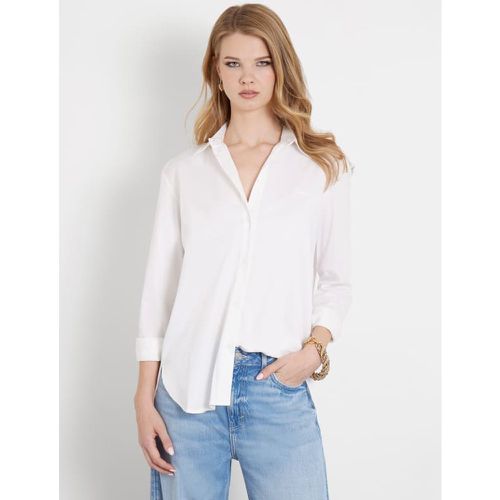 Camicia Relaxed Con Logo Ricamato - Guess - Modalova