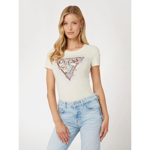 T-Shirt Stretch Logo Fiori - Guess - Modalova