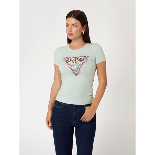 T-Shirt Stretch Logo Fiori - Guess - Modalova