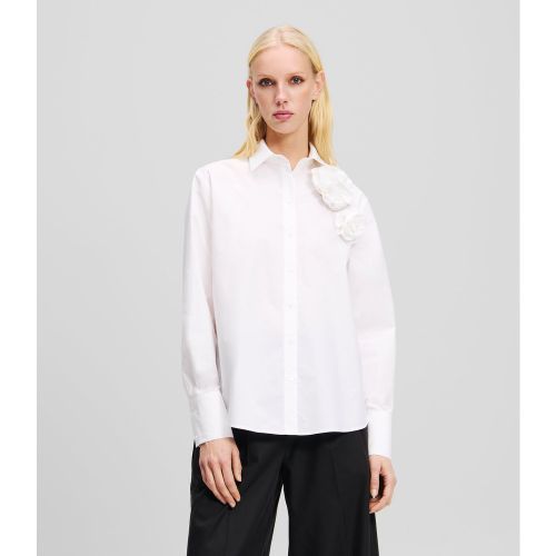Flower Poplin Shirt, Woman, , Size: 4 - Karl Lagerfeld - Modalova