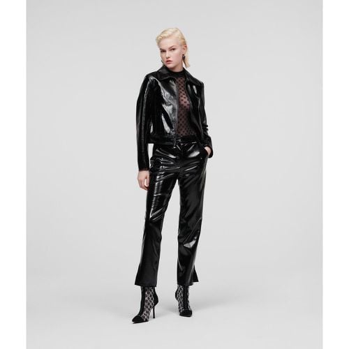 Faux Patent Leather Trousers, Woman, , Size: 38 - Karl Lagerfeld - Modalova