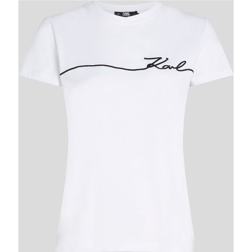 Karl Signature T-shirt, Woman, , Size: L - Karl Lagerfeld - Modalova