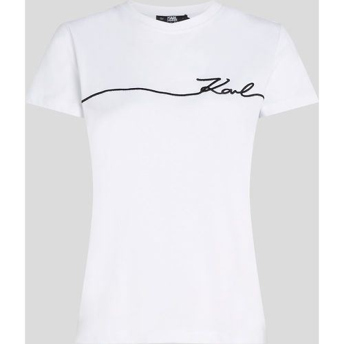 Karl Signature T-shirt, Woman, , Size: S - Karl Lagerfeld - Modalova