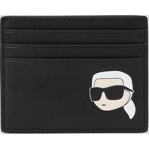 Ikon Leather Cardholder, Man, , Size: One size - Karl Lagerfeld - Modalova