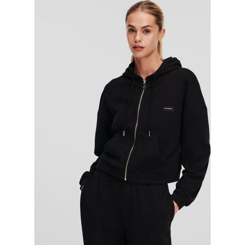 Essential Logo Zip Up Loungewear Hoodie, Woman, , Size: XL - Karl Lagerfeld - Modalova