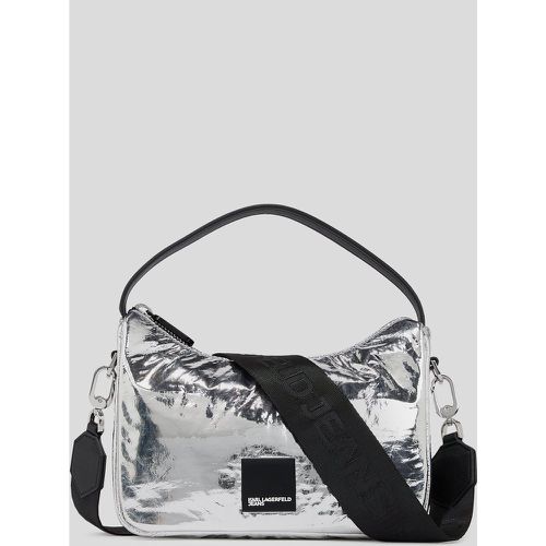 Klj Box Logo Metallic Mini Hobo Bag, Woman, , Size: One size - Karl Lagerfeld - Modalova