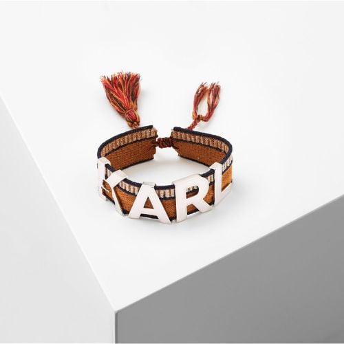 K/woven Karl Logo Bracelet – Burnt Orange, Woman, , Size: One size - Karl Lagerfeld - Modalova