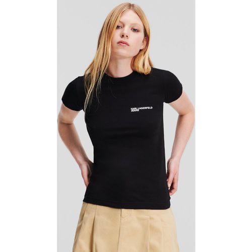 Klj Logo Slim-fit T-shirt, Woman, , Size: M - Karl Lagerfeld - Modalova