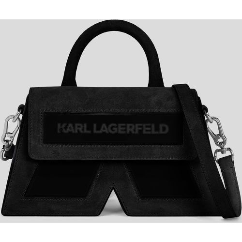 Ikon K Small Suede Crossbody Bag, Woman, , Size: One size - Karl Lagerfeld - Modalova