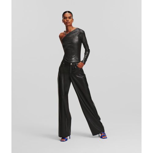 Klj Faux-leather Trousers, Woman, , Size: 25 - Karl Lagerfeld - Modalova
