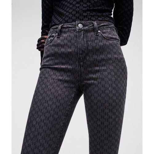 Kl Monogram Skinny Jeans, Woman, , Size: 24 - Karl Lagerfeld - Modalova