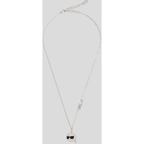 Ikon Pavé Charm Necklace, Woman, , Size: One size - Karl Lagerfeld - Modalova