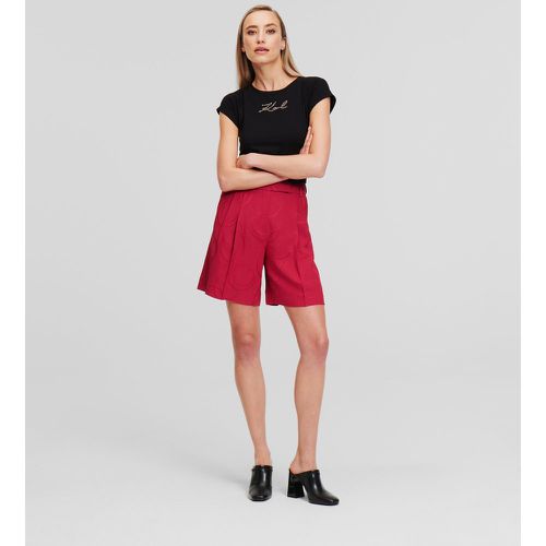 Satin Shorts, Woman, , Size: 38 - Karl Lagerfeld - Modalova