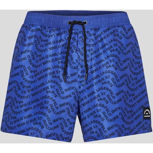 Rue St-guillaume Wave Karl Logo Board Shorts, Man, , Size: L - Karl Lagerfeld - Modalova