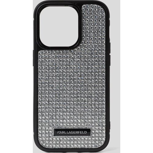 Rhinestone Iphone 14 Pro Case, Woman, , Size: One size - Karl Lagerfeld - Modalova