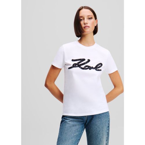 T-shirt En Bouclé Signature, , , Taille: L - Karl Lagerfeld - Modalova