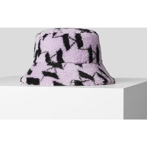 K/monogram Shearling Bucket Hat, Woman, , Size: One size - Karl Lagerfeld - Modalova