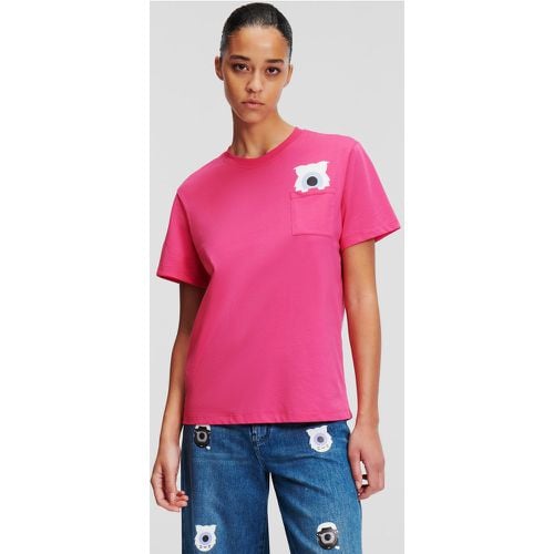 Kl X Darcel Disappoints Pocket T-shirt, Woman, , Size: L - Karl Lagerfeld - Modalova