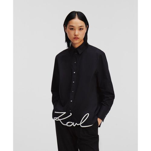 Karl Signature Hem Shirt, Woman, , Size: 38 - Karl Lagerfeld - Modalova