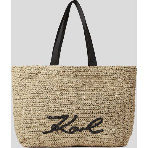 K/signature Raffia Beach Tote Bag, Woman, , Size: One size - Karl Lagerfeld - Modalova