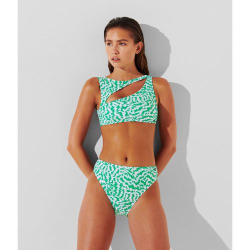 Animal Print Cut-out Bikini Top, Woman, , Size: L - Karl Lagerfeld - Modalova