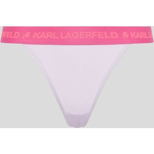 Ribbed Logo Brazilian Brief, Woman, , Size: L - Karl Lagerfeld - Modalova