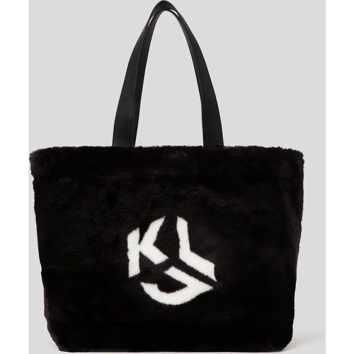 Klj Faux-fur Tote Bag, Woman, , Size: One size - KL Jeans - Modalova