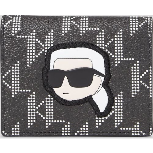 Ikon Monogram Medium Bi-fold Wallet, Woman, , Size: One size - Karl Lagerfeld - Modalova