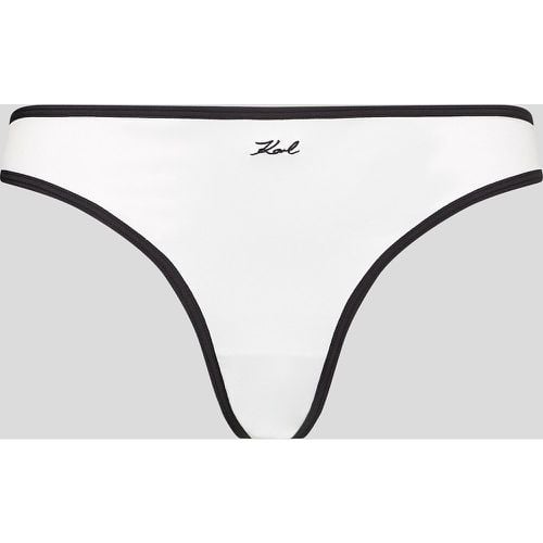 Karl Signature Satin Brazilian Brief, Woman, , Size: L - Karl Lagerfeld - Modalova