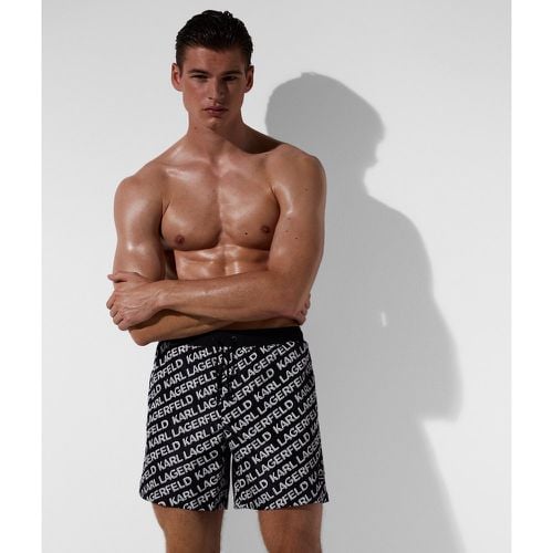 Rue St-guillaume Diagonal Karl Logo Board Shorts, Man, , Size: L - Karl Lagerfeld - Modalova