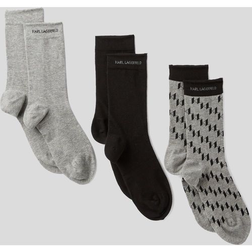 Kl Monogram Socks – 3 Pack, Man, /, Size: One size - Karl Lagerfeld - Modalova