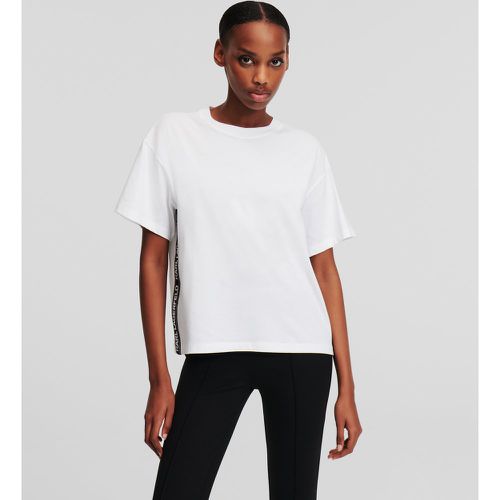 Karl Logo Tape T-shirt, Woman, , Size: L - Karl Lagerfeld - Modalova