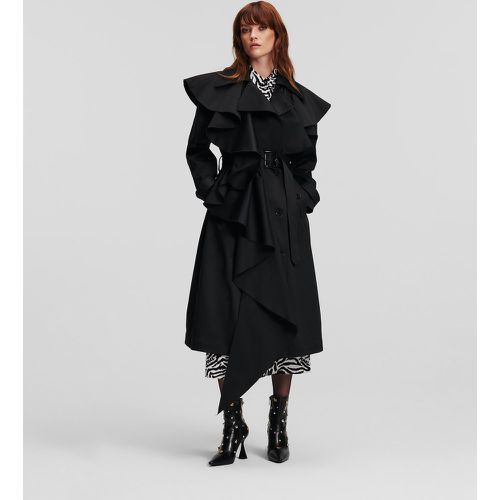 Ruffle Trench Coat Handpicked By Hun Kim, Woman, , Size: 38 - Karl Lagerfeld - Modalova