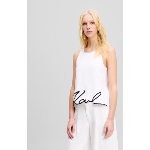 Signature Hem Tank Top, Woman, , Size: L - Karl Lagerfeld - Modalova