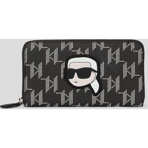 Ikon Monogram Continental Wallet, Woman, , Size: One size - Karl Lagerfeld - Modalova