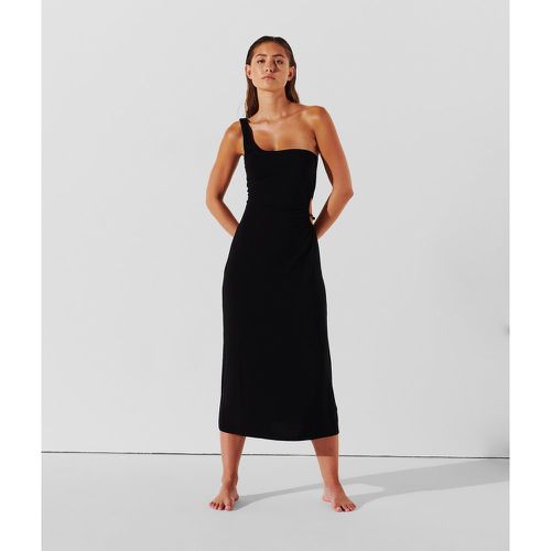 Karl Signature One-shoulder Beach Dress, Woman, , Size: S - Karl Lagerfeld - Modalova