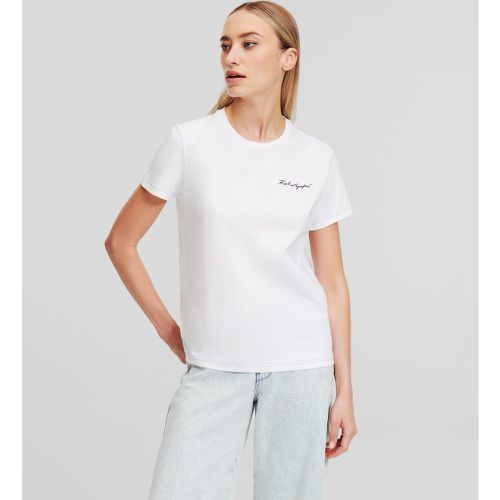 Karl Signature T-shirt, Woman, , Size: M - Karl Lagerfeld - Modalova