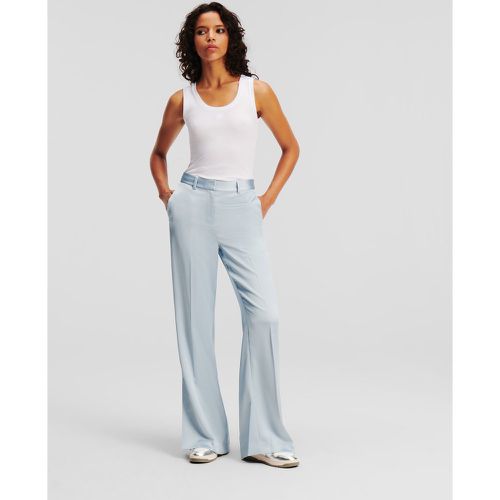 Satin Tailored Pants, Woman, , Size: 38 - Karl Lagerfeld - Modalova
