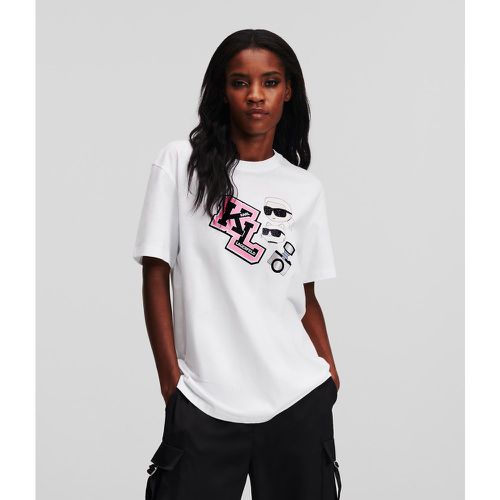 Ikon Varsity Oversized T-shirt, Woman, , Size: L - Karl Lagerfeld - Modalova