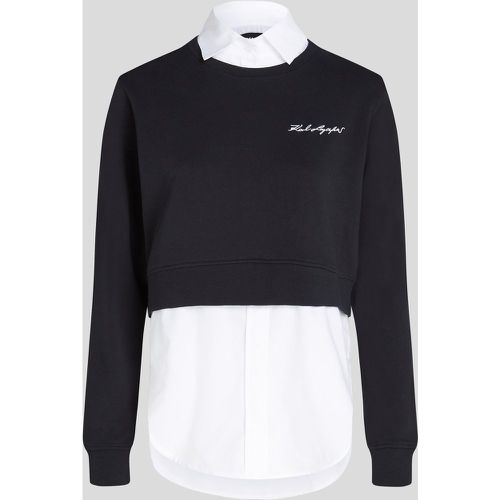 Mixed Fabric Sweatshirt, Woman, , Size: XS - Karl Lagerfeld - Modalova