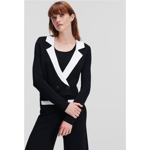 Cropped Tailored Cardigan, Woman, /, Size: XL - Karl Lagerfeld - Modalova