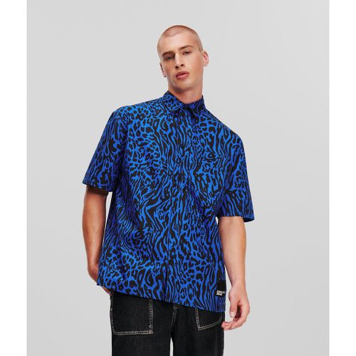 Klj Short-sleeved Animal Print Shirt, Man, , Size: M - Karl Lagerfeld - Modalova