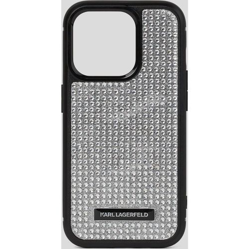 Karl Logo Rhinestone Iphone 16 Pro Case, Woman, , Size: One size - Karl Lagerfeld - Modalova