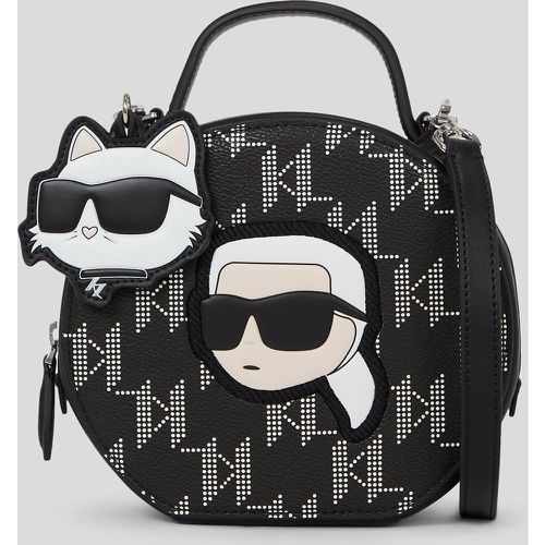 Ikon Monogram Round Crossbody Bag, Woman, , Size: One size - Karl Lagerfeld - Modalova