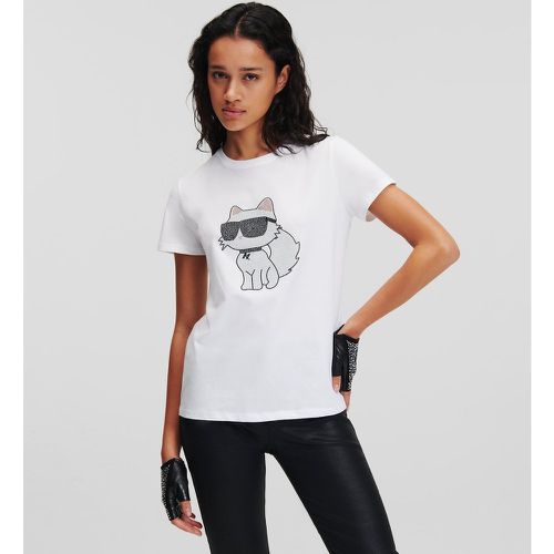 K/ikonik Choupette Rhinestone T-shirt, Woman, , Size: XL - Karl Lagerfeld - Modalova