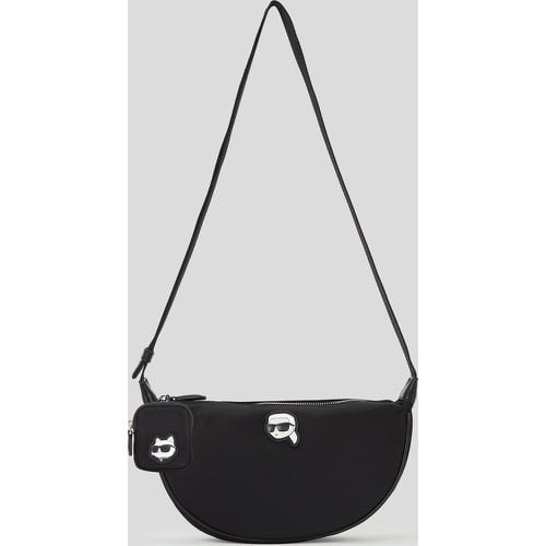 Ikon Nylon Small Half-moon Bag, Woman, , Size: One size - Karl Lagerfeld - Modalova