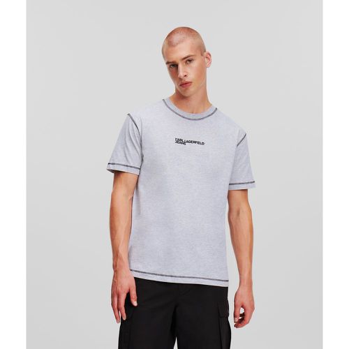 Klj Contrast Stitch T-shirt, Man, , Size: XL - Karl Lagerfeld - Modalova